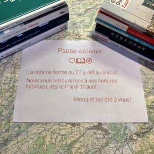 Pause estivale de la librairie